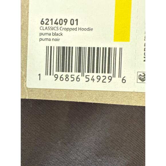 NWT Puma Better Classics Cropped Hoodie Womens Size M in Black - Picture 9 of 13